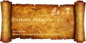 Csikesz Katalin névjegykártya