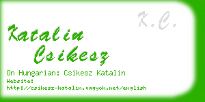 katalin csikesz business card